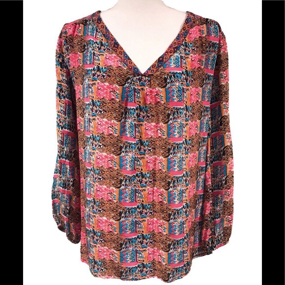 Tolani anthropologie silk boho blouse top. S - Picture 1 of 5